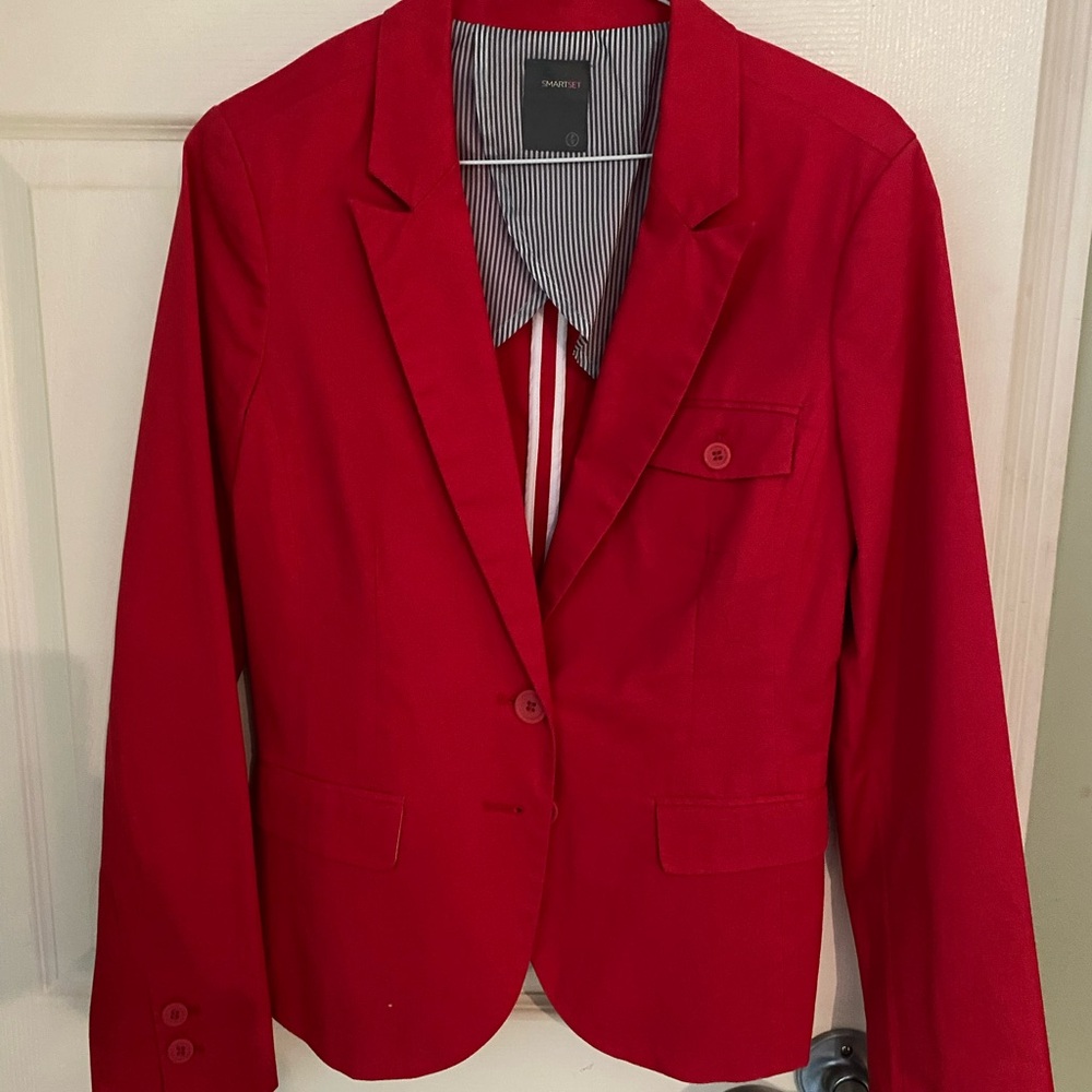 Red Smart Set Blazer Size Small